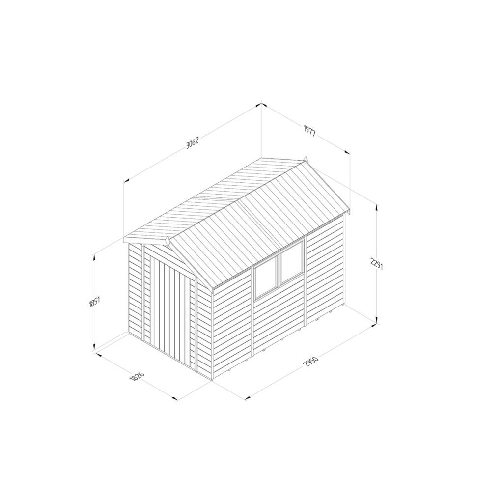 Timberdale 10×6 Apex Shed 5013053188996 2